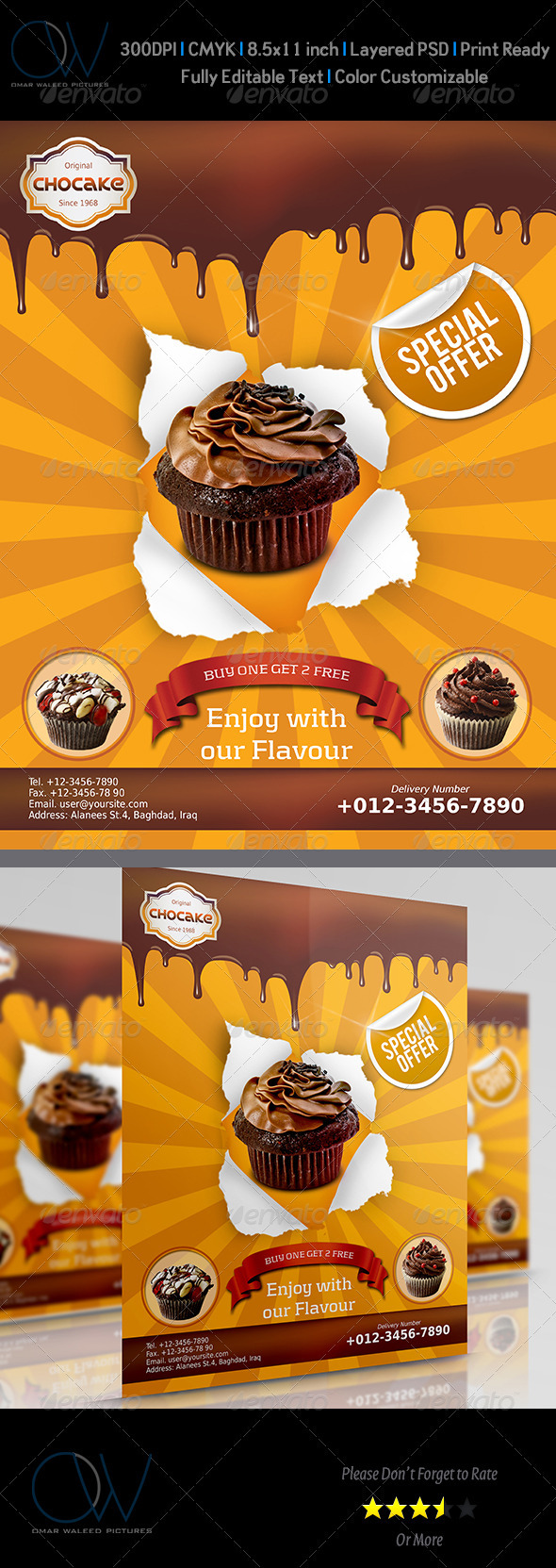 Cake Flyer by OWPictures GraphicRiver